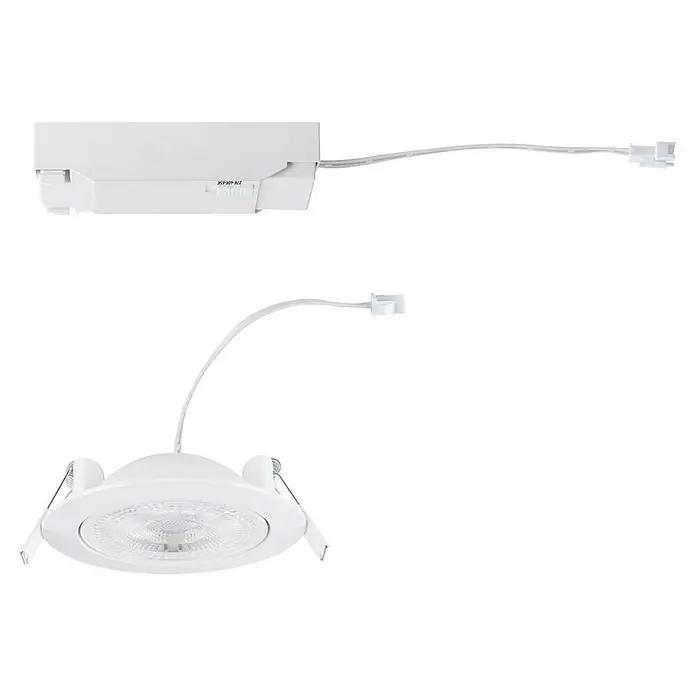 Paulmann Foco LED empotrable Aumus - Blanco cálido, Diámetro: 10,5 cm, Blanco, 1 ud. - Un foco empotrable LED redondo blanco con driver, para una iluminación eficiente y moderna.