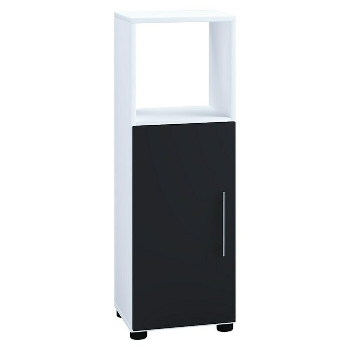 VCM Flandu Midischrank (B x T x H: 31 x 32 x 93 cm, Weiß/Schwarz, Matt) | BAUHAUS