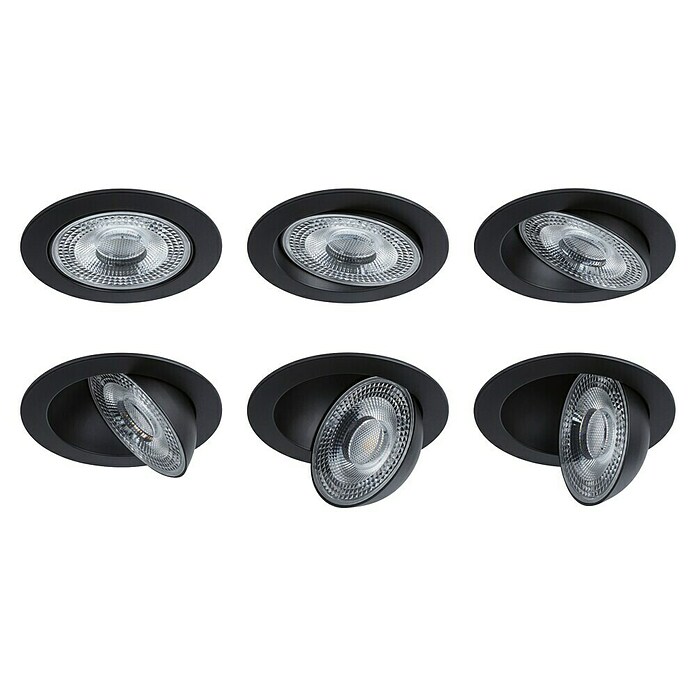Paulmann LED-Einbauspot (Warmweiß, Durchmesser: 10,5 cm, Schwarz, 1 Stk.) | BAUHAUS