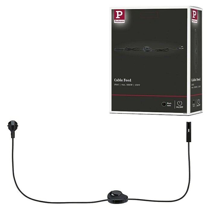 Paulmann URail Alimentación de corriente (Negro mate, 240 cm) | BAUHAUS
