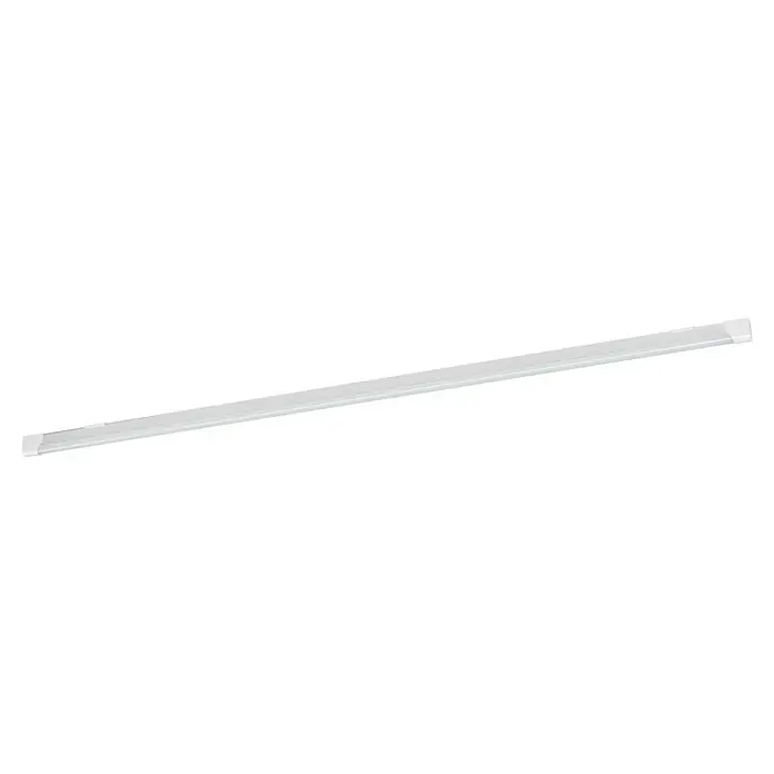 Osram LED-Lichtleiste Value Batten - L x B x H: 150 x 2,9 x 4,4 cm, Lichtfarbe: Kaltweiß, 24 W - Nahaufnahme einer langen, weißen LED-Röhrenleuchte, die sich ideal für die Beleuchtung von Arbeitsbereichen oder Unterbauschränken eignet.