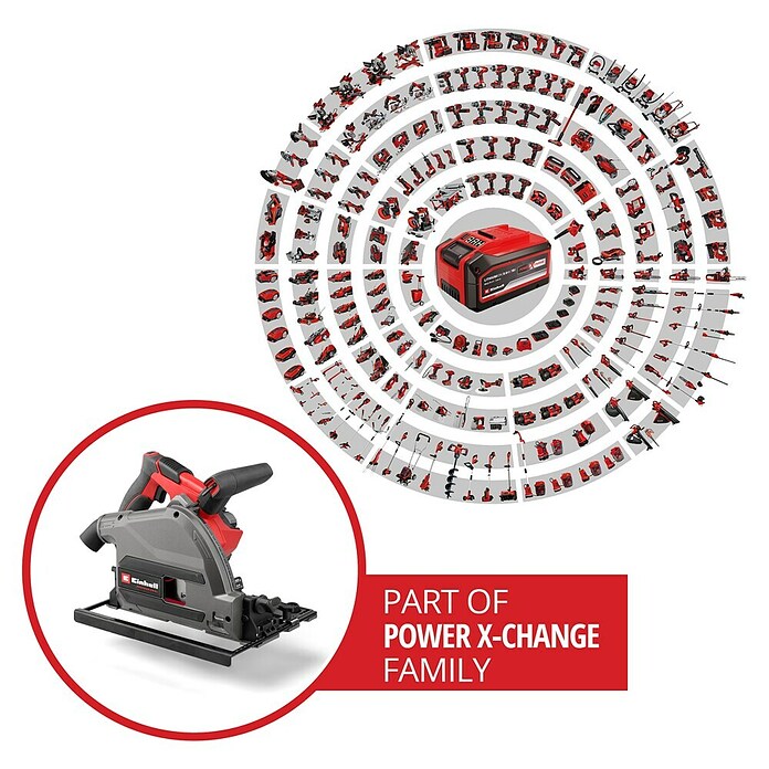 Einhell Professional Power X-Change 18V Sierra de inmersión de batería TP-PS 18/165 Li BL - Solo (18 V, Sin batería, Número de revoluciones de marcha en vacío: 5.000 r.p.m.) | BAUHAUS