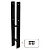 Plus H-Pfostenanker für Pfosten 9 cm (L x B x H: 6 x 9,1 x 60 cm, Pulverbeschichtet, Schwarz (RAL 9005)) | BAUHAUS