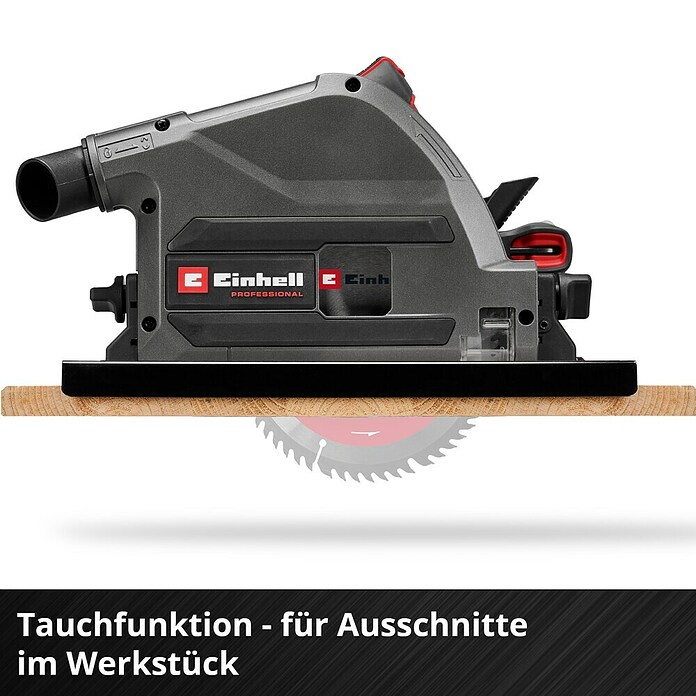 Einhell Professional Power X-Change 18V Akku-Tauchsäge TP-PS 18/165 LI BL-Solo (18 V, Ohne Akku, Leerlaufdrehzahl: 5 000 U/min) | BAUHAUS