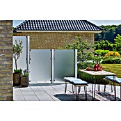 Plus Zaunpfosten mit Fuß und Schrauben-Set (Höhe: 132 cm, 8 x 8 cm, Silber, Stahl) | BAUHAUS