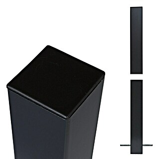 Plus Zaunpfosten zum Einbetonieren (Höhe: 186 cm, 8 x 8 cm, Grauschwarz, Stahl)