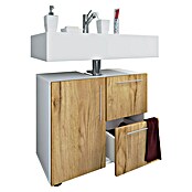 VCM Flandu Waschtischunterschrank (B x T x H: 61 x 32 x 51 cm, Weiß/Honig-Eiche, Matt) | BAUHAUS
