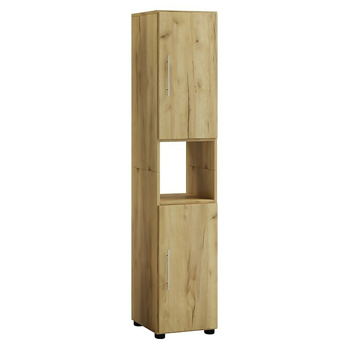 VCM Flandu Hochschrank (B x T x H: 31 x 30 x 160 cm, Honig-Eiche, Matt) | BAUHAUS