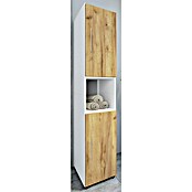 VCM Flandu Hochschrank (B x T x H: 31 x 30 x 160 cm, Weiß/Honig-Eiche, Matt) | BAUHAUS
