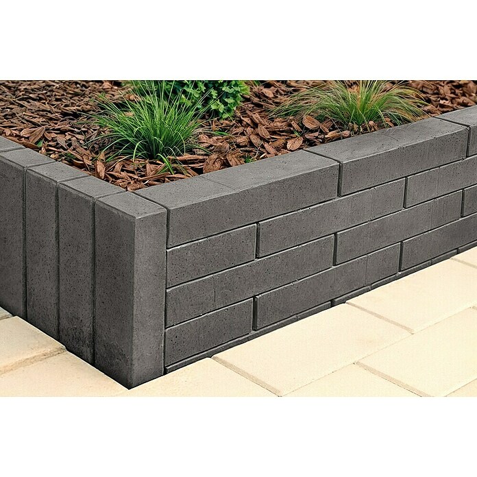 Christoph C-Line Palisade XL (60 x 15 x 10 cm, Anthrazit, Beton) | BAUHAUS