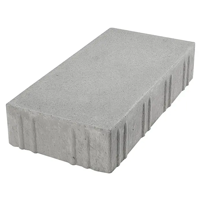 EHL Pflasterstein Cortona - Grau, 40 x 20 x 8 cm, Rechteckig - Grauer, rechteckiger Betonpflasterstein mit gerippten Seiten.