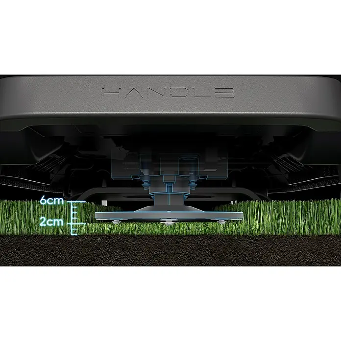 Mova Mähroboter 600 Plus - 600 m², Schnittbreite: 20 cm, Laser-gestützte Navigation, LiDAR - Rasenmäher-Roboter im Detail: Einstellung der Schnitthöhe zwischen 2cm und 6cm für einen präzisen Schnitt.