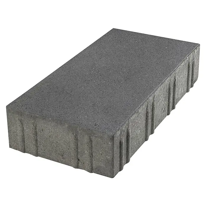 EHL Pflasterstein Cortona - Anthrazit, 40 x 20 x 8 cm, Rechteckig - Dunkelgrauer rechteckiger Betonpflasterstein mit strukturierter Seitenfläche.