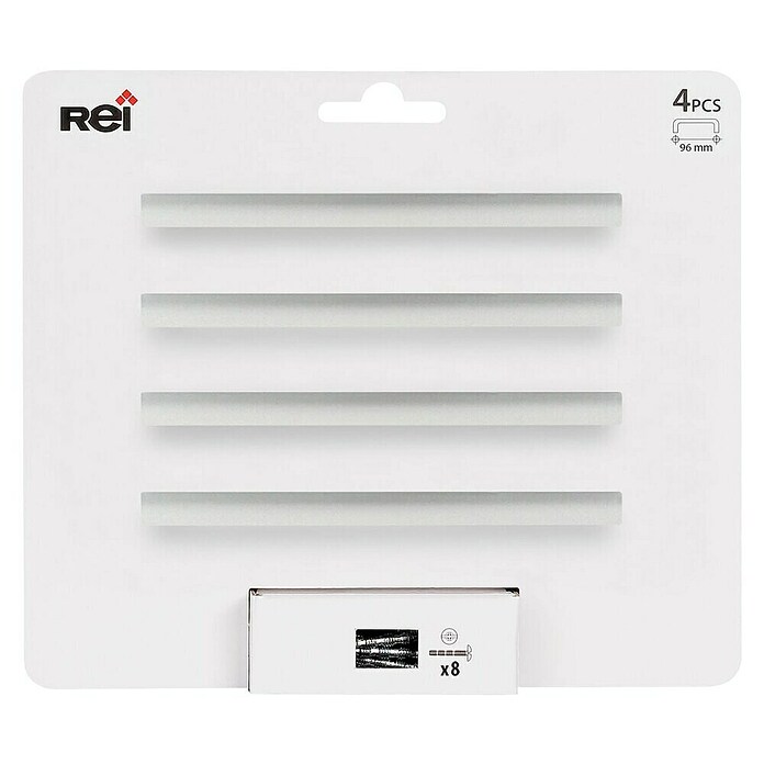 Rei Tirador para muebles 2279 (Distancia entre orificios: 96 mm, Plateado, Mate, 4 ud.) | BAUHAUS