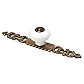 Rei Tirador para muebles 844 (Distancia entre orificios: 28 mm, Blanco/Cuero viejo, 2 ud.) | BAUHAUS