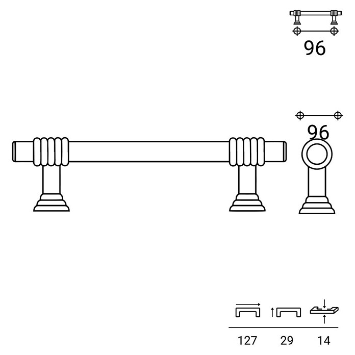 Rei Tirador para muebles (Distancia entre orificios: 96 mm, Cuero viejo, 4 ud.) | BAUHAUS