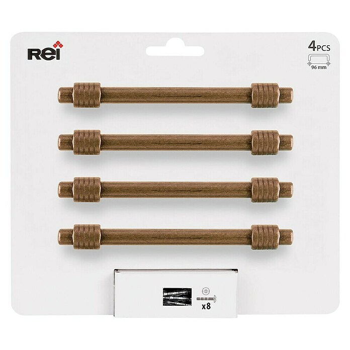 Rei Tirador para muebles (Distancia entre orificios: 96 mm, Cuero viejo, 4 ud.) | BAUHAUS