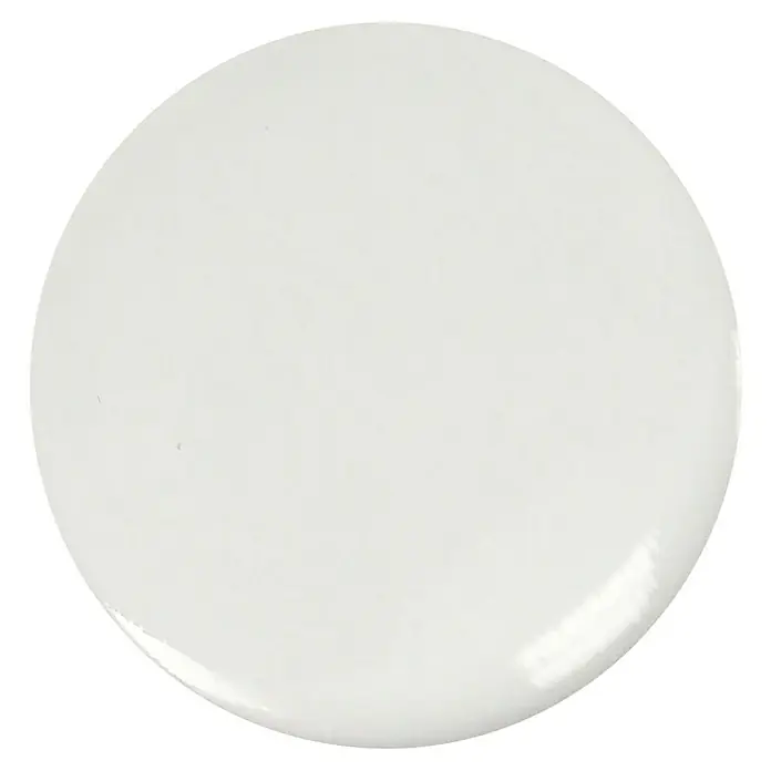 Rei Pomo para muebles Haya - Diámetro: 38 mm, Blanco, 6 ud. - Mancha de pintura blanca, ideal para transmitir limpieza y sencillez. Perfecta para proyectos de diseño que requieren un toque minimalista.