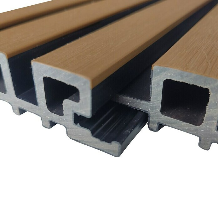 Dioco Revestimiento decorativo alistonado Minus (220 x 12 cm, Teca) | BAUHAUS