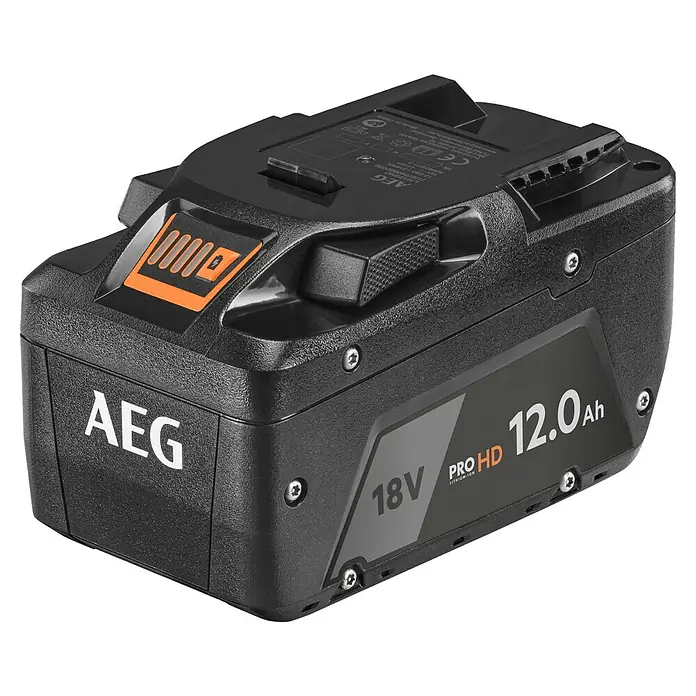 AEG Pro 18V Akku L1812SHD - 18 V, 12 Ah, Li-Ionen - Schwarzer AEG 18V 12.0Ah Pro HD Lithium-Ionen-Akku für Elektrowerkzeuge mit Ladeanzeige.