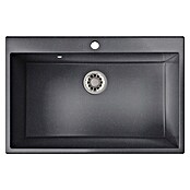 Atron Fregadero encastrable Atlas (51,6 x 78,6 cm, Negro tebas, Mate) | BAUHAUS