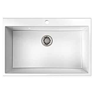 Atron Fregadero encastrable Atlas (51,6 x 78,6 cm, Blanco, Mate)