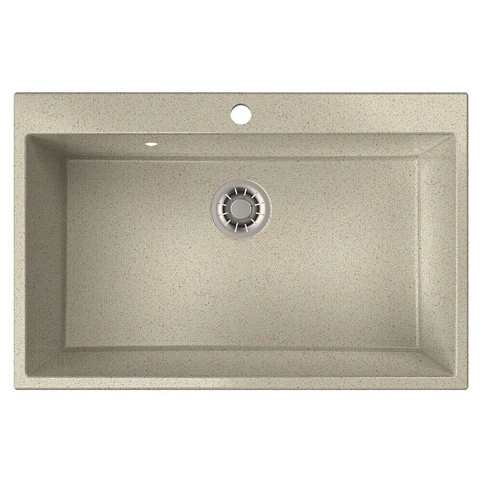 Atron Fregadero encastrable Atlas (51,6 x 78,6 cm, Crema minerva, Brillante) | BAUHAUS