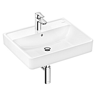 Waschtisch-Set MySport (48 x 60 cm, Hahnloch: Mitte, Mit Überlauf, Weiß)
