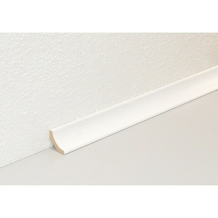 Hohlkehlleiste (L x B x H: 240 cm x 22 mm x 22 mm, MDF/Folie Weiß) | BAUHAUS