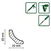 Hohlkehlleiste (L x B x H: 240 cm x 22 mm x 22 mm, MDF/Folie Weiß) | BAUHAUS