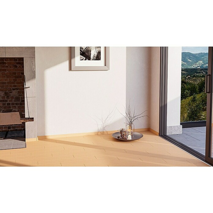 Sockelleiste FUO60L (2 400 x 19 x 58 mm, MDF, Buche hell) | BAUHAUS