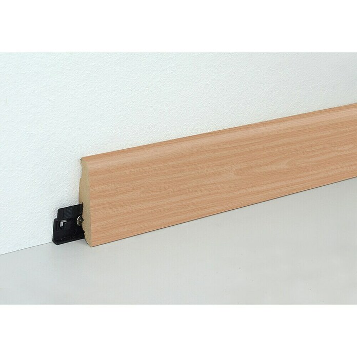 Sockelleiste FUO60L (2 400 x 19 x 58 mm, MDF, Buche hell) | BAUHAUS