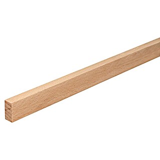 Flachleiste (210 cm x 10 mm x 20 mm, Buche, Massiv, Naturbelassen, 1 Stk.)