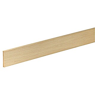 Flachleiste (210 cm x 5 mm x 40 mm, Buche, Massiv, Naturbelassen, 1 Stk.)