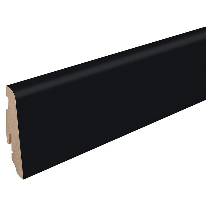 Sockelleiste FUO60L (2 400 x 19 x 58 mm, MDF, Schwarz RAL9005) | BAUHAUS
