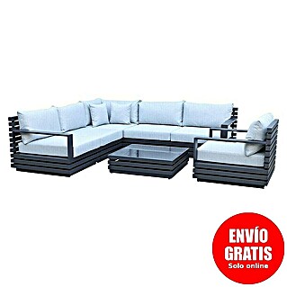 Sunfun Conjunto de muebles Bea (7 pzs., Aluminio, Antracita)