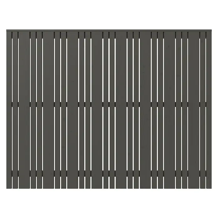 Plus Sichtschutzelement Tangent - 180 x 140 cm, Umbragrau (RAL 7022) - Dunkelgrauer Sichtschutzzaun mit schmalen, vertikalen Lamellen. Ideal für Privatsphäre im Garten oder auf der Terrasse.