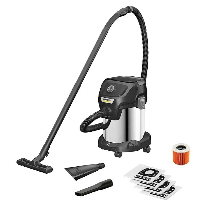 Kärcher Električni usisivač za mokro i suho usisavanje KWD 3 S V-17/4/20 Anniversary Edition  (1.000 W, Zapremina spremnika: 17 l, S vrećicom) | BAUHAUS