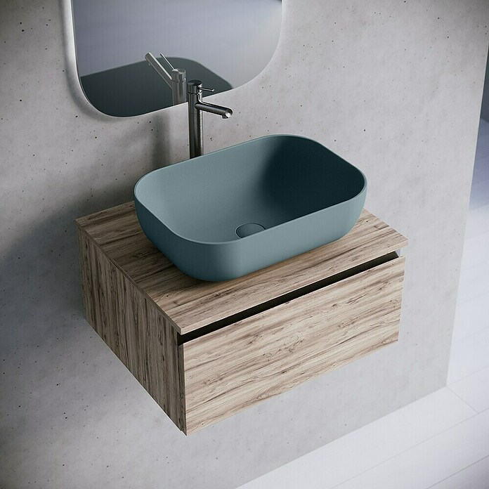 Lavabo de sobremesa Stadium (32,5 x 45,5 cm, Sin desbordamiento, Azul prusia) | BAUHAUS