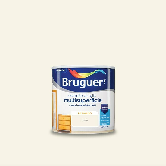Bruguer Esmalte de color Acrylic Multisuperficie  (Arena, 250 ml, Satinado)