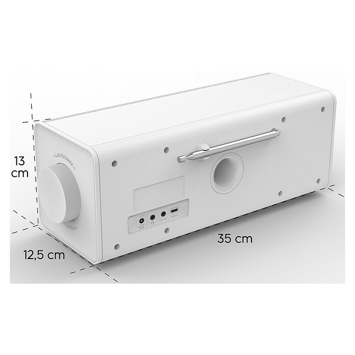 Hama Radio DR2002BT digital Bluetooth (174.928 - 239.200 MHz (DAB/DAB+), Weiß) | BAUHAUS