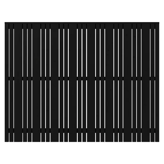 Plus Sichtschutzelement Tangent - 180 x 140 cm, Schwarz (RAL 9005) - Schwarzer Holzzaun mit vertikalen Latten, ideal für Privatsphäre und Schutz. Die dunkle Farbe verleiht jedem Garten einen modernen Touch.