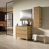 Conjunto de mueble de baño Naomi (Ancho: 80 cm, Roble garriga, 4 pzs.) | BAUHAUS