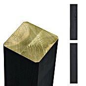 Plus Zaunpfosten gerade (Höhe: 369 cm, 9 x 9 cm, Schwarz, Holz) | BAUHAUS