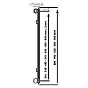 Universal-Flachheizkörper (B x H: 60 x 60 cm, 6-fach, Typ: E-10, 374 W)