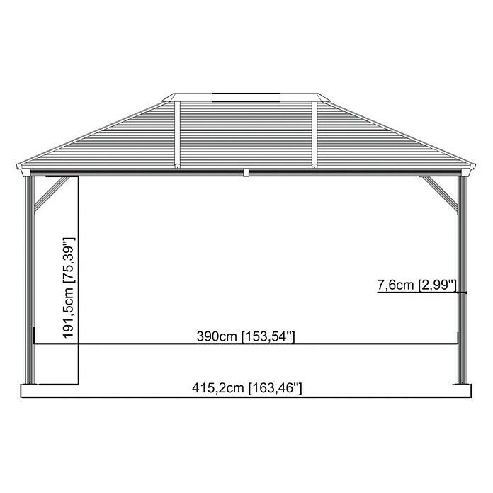 Sojag Pavillon Ventura 10 x 14296 x 423 x 261 cm, Anthrazit Unknown