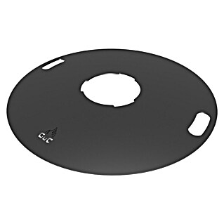 Grillplatte 100 (Durchmesser: 102 cm, Stärke: 6 mm, Stahl, Anthrazit)