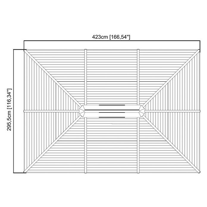 Sojag Pavillon Ventura 10 x 14296 x 423 x 261 cm, Anthrazit Unknown