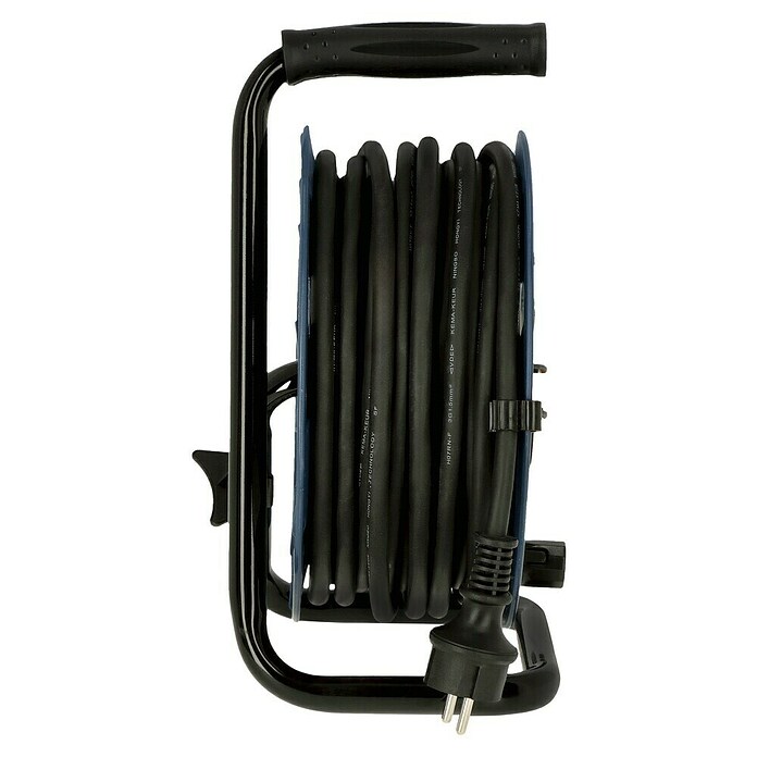 REV Kabelhaspel EX, 50m, H05RR, IP44, 3000 W, met schuurcontact, buiten, 4 geaarde stopcontacten, groen