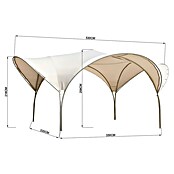 Pérgola estándar Atriz (An x Pr: 5,3 x 5,3 m, Color del armazón: Plateado, Acero) | BAUHAUS